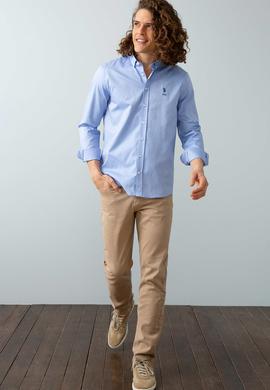 Erkek Mavi Gömlek Uzunkol - 50209139043