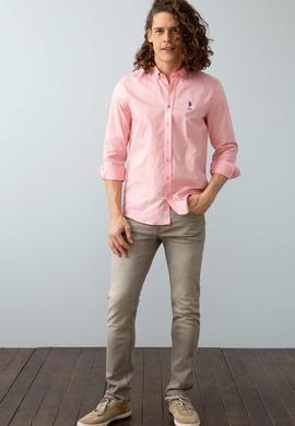 Erkek Pembe Gömlek Uzunkol - 50209139027