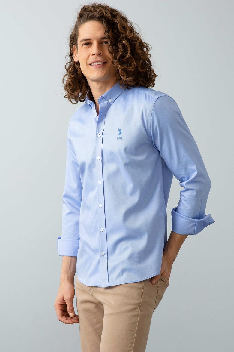 Erkek Mavi Gömlek Uzunkol - 50209139043