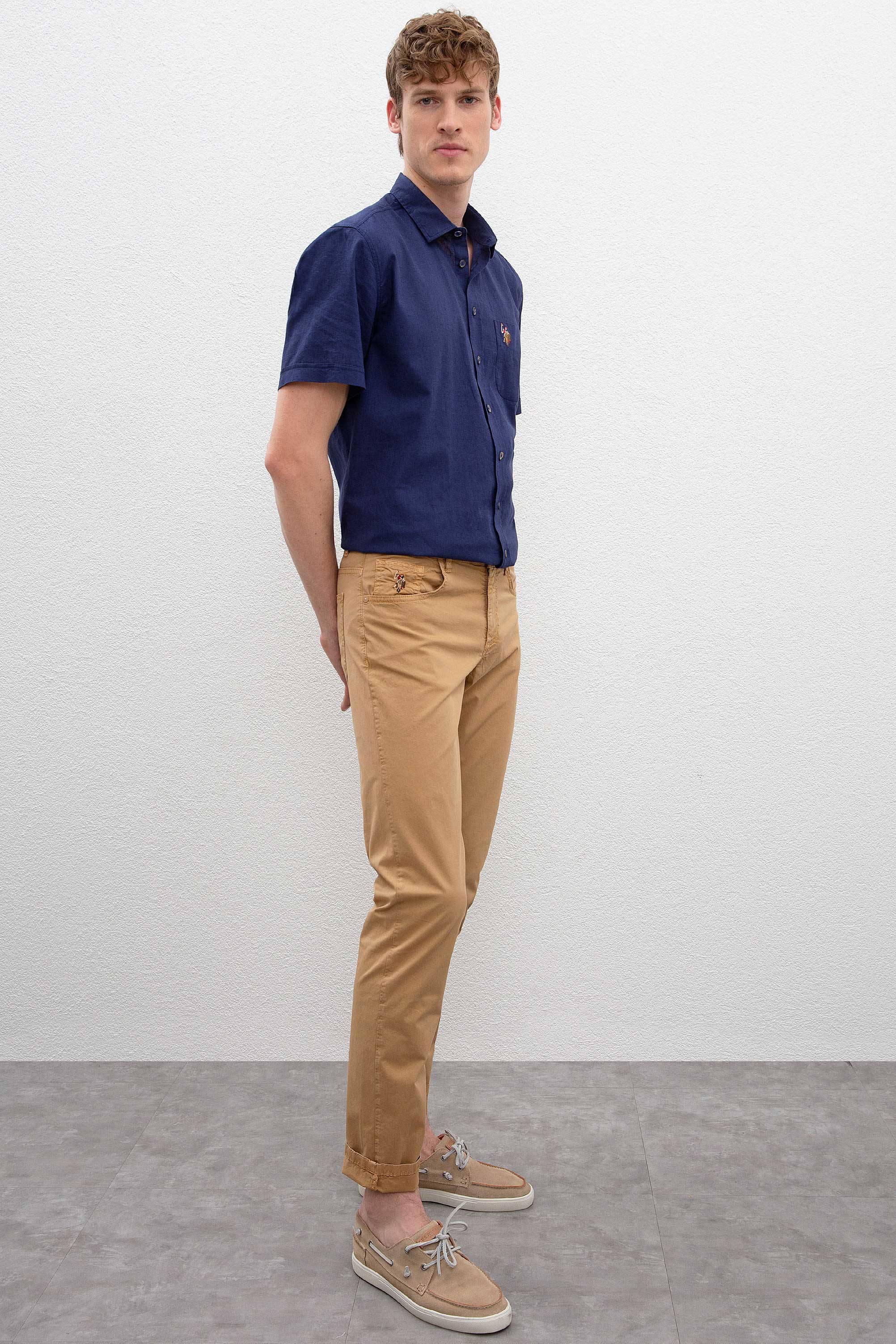 Erkek Camel Chinos