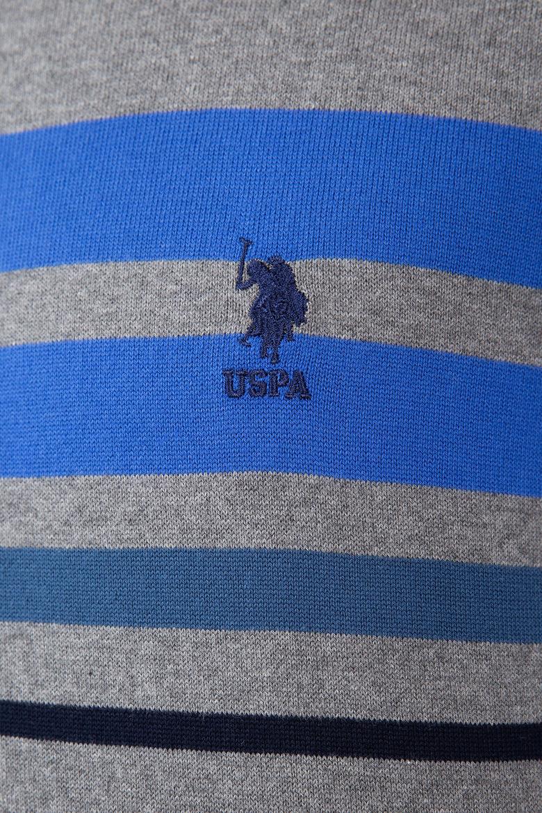 Erkek Gri Melanj Bisiklet Yaka Triko Kazak - 50205663016