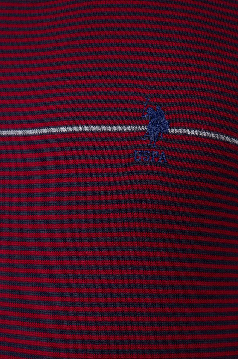 Erkek Bordo Bisiklet Yaka Triko Kazak