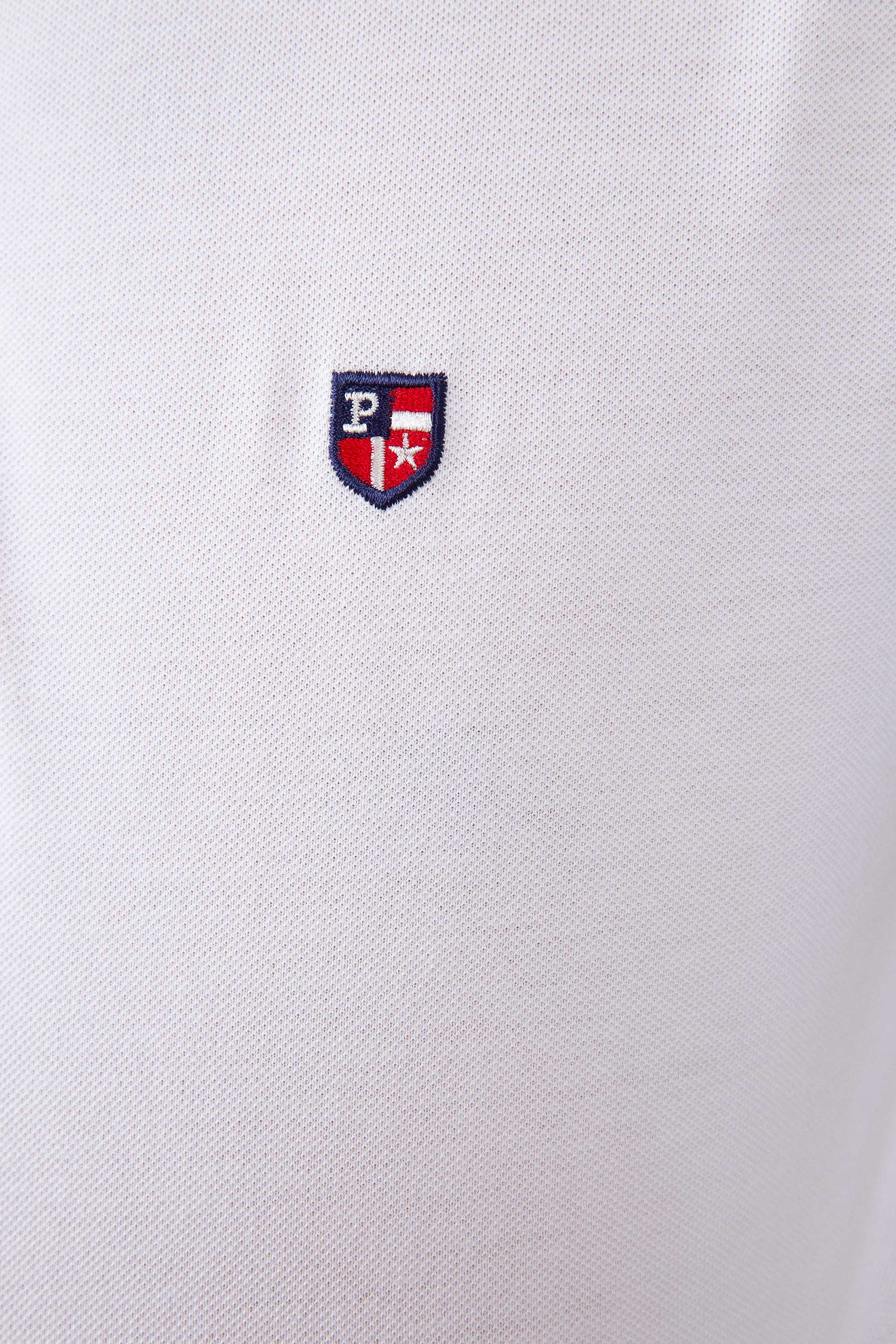 Erkek Beyaz Polo Yaka T-Shirt Basic - Image 5