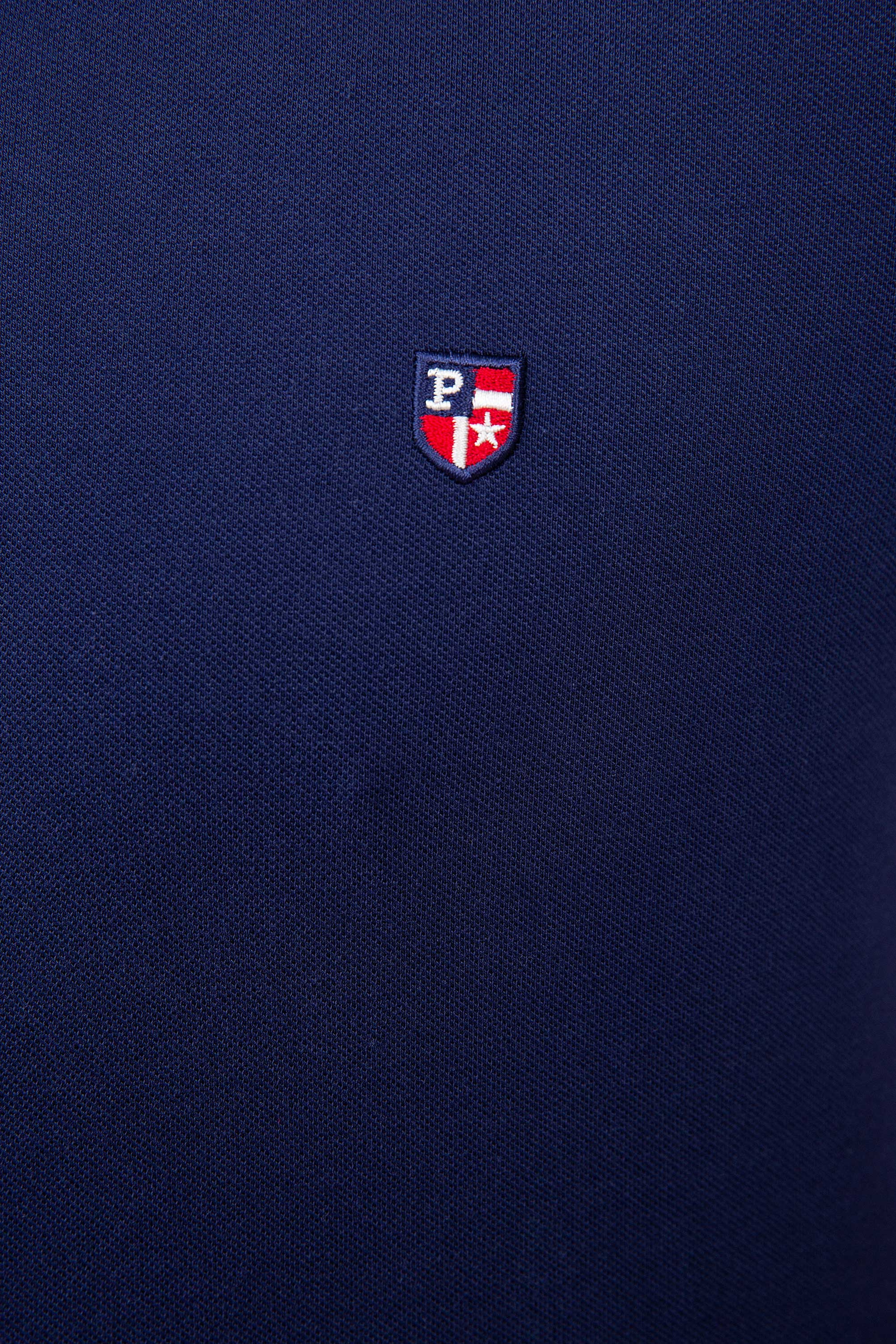 Erkek Lacivert Polo Yaka T-Shirt Basic - Image 5