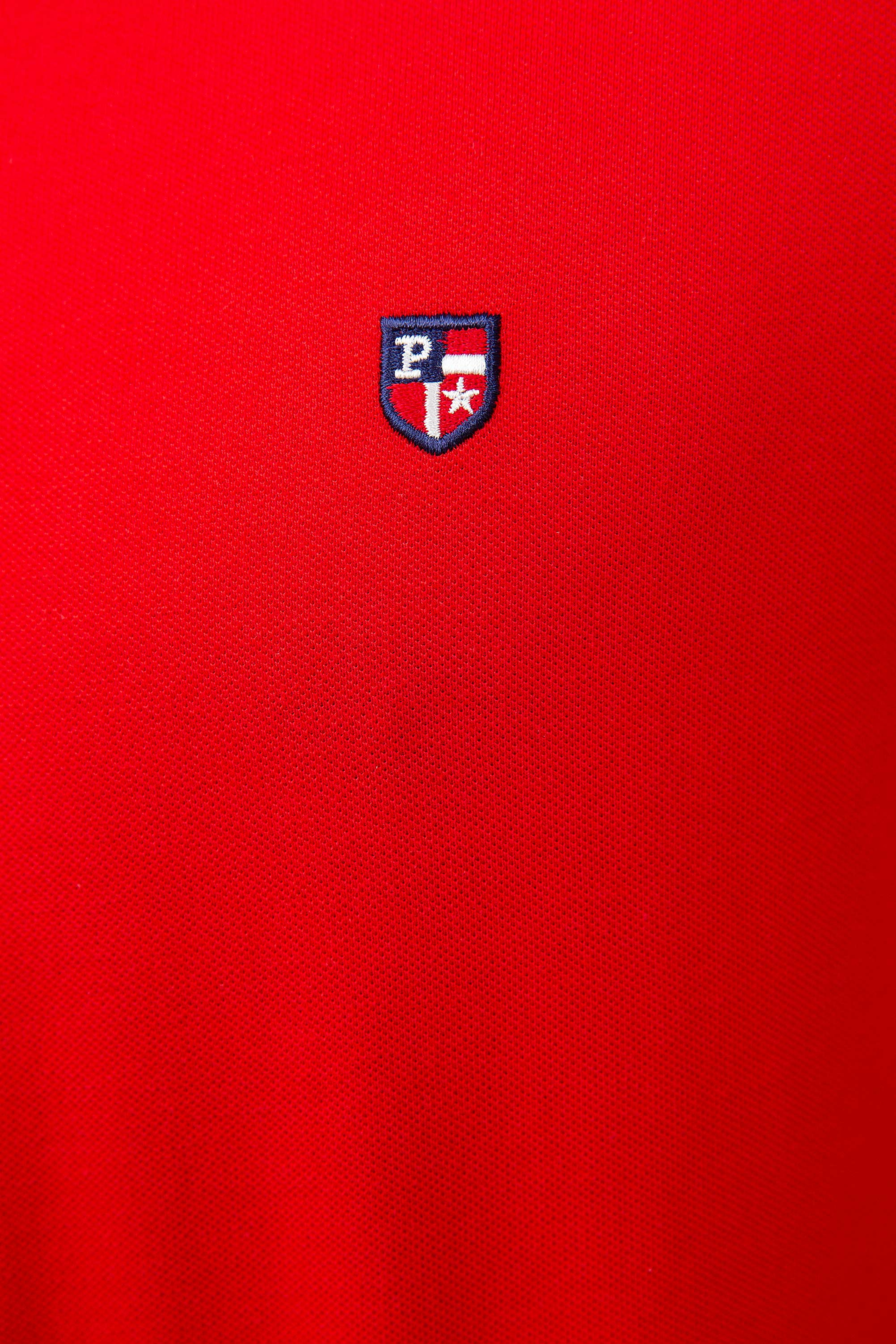 Erkek Kırmızı Polo Yaka T-Shirt Basic - Image 5