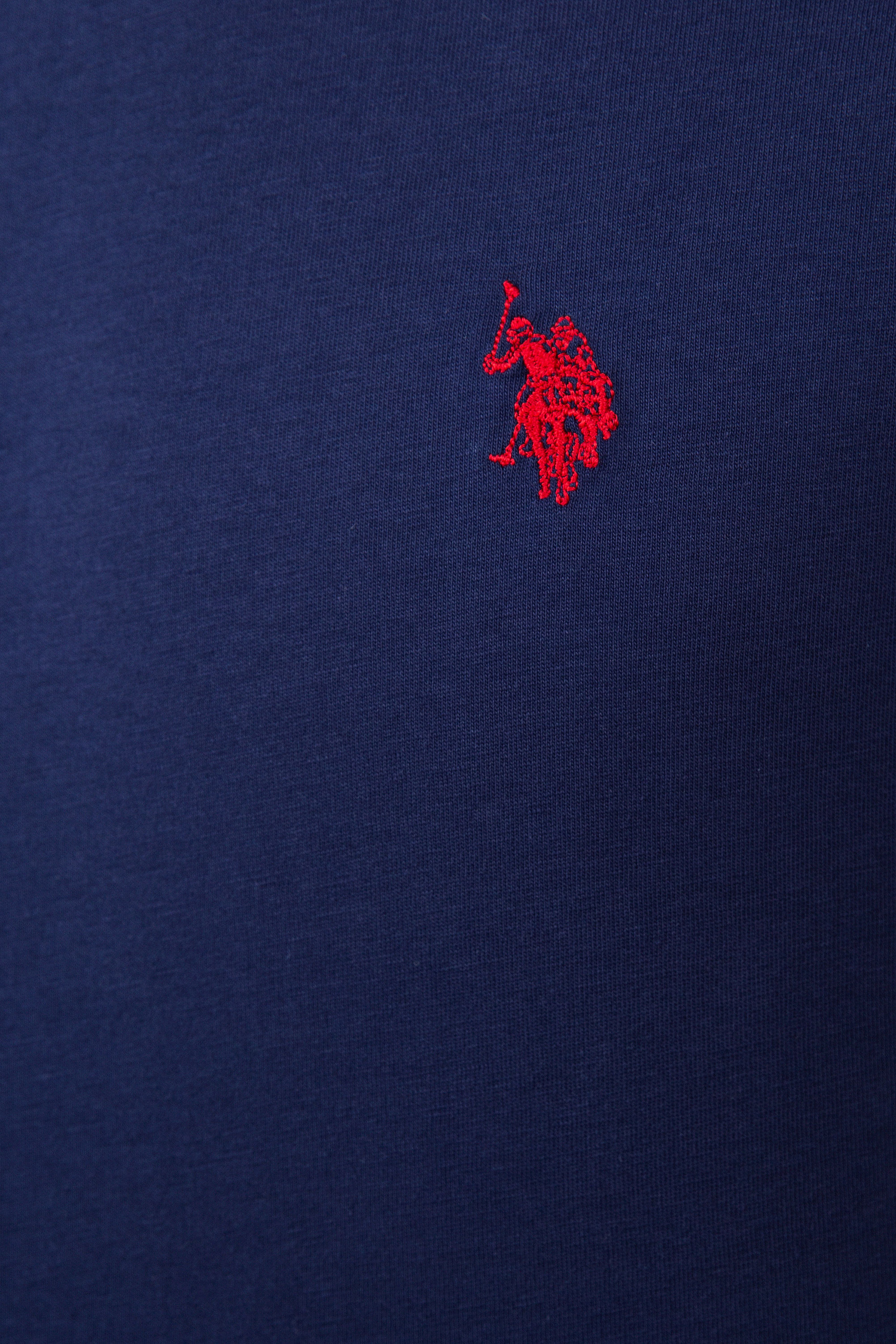 Erkek Lacivert Bisiklet Yaka T-Shirt Basic - Image 4