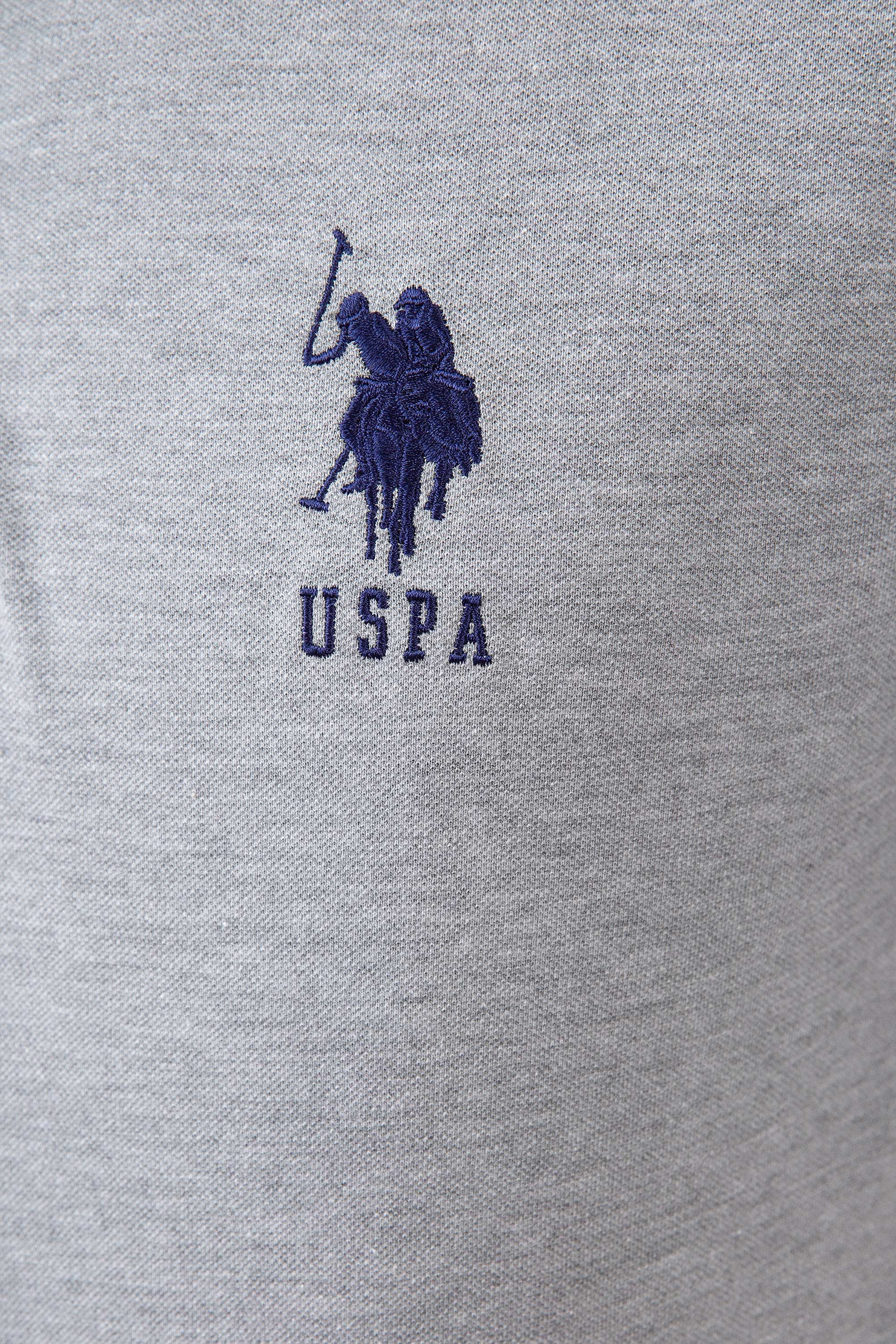 Erkek Gri Melanj Polo Yaka T-Shirt