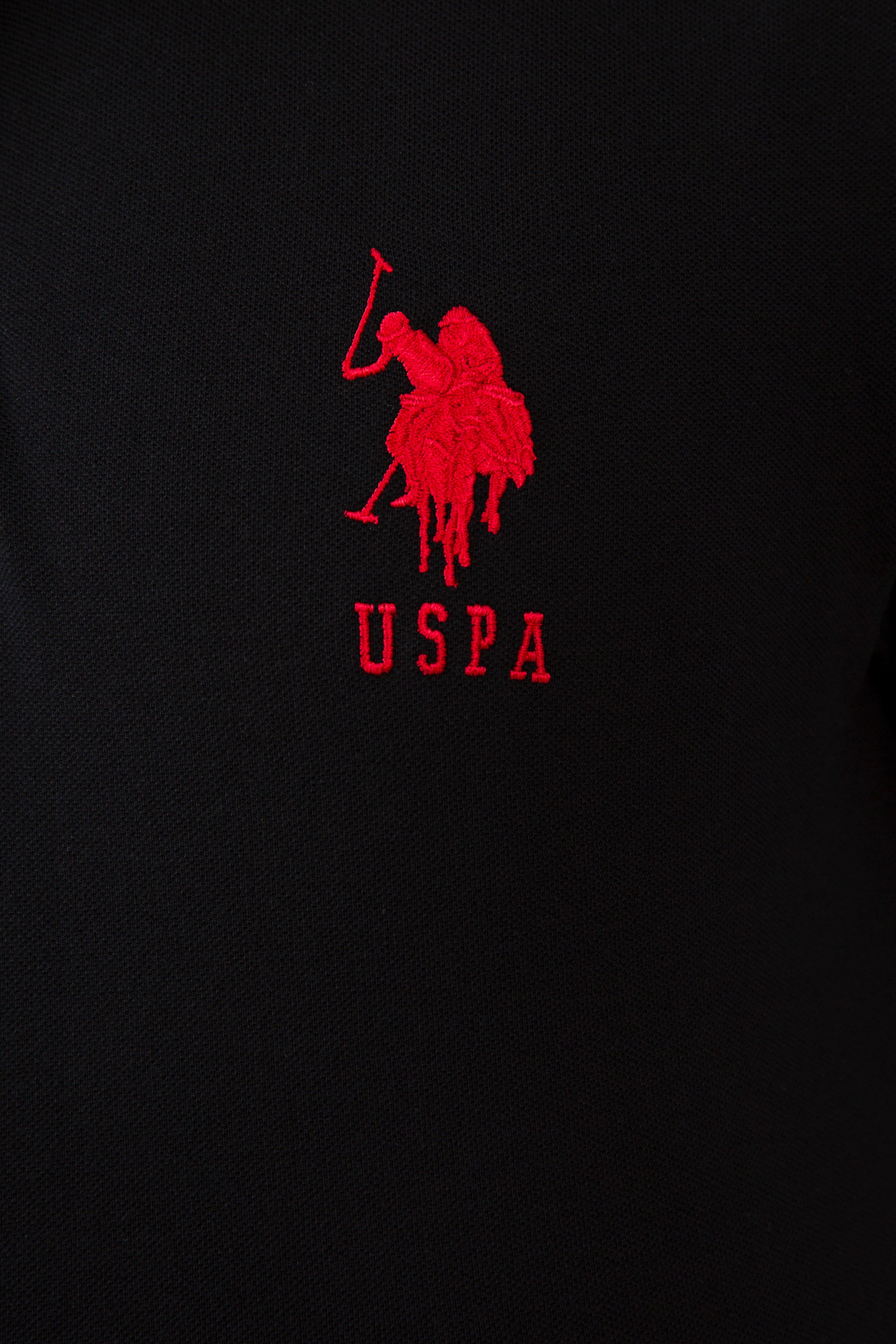 Erkek Siyah Polo Yaka T-Shirt - Image 5