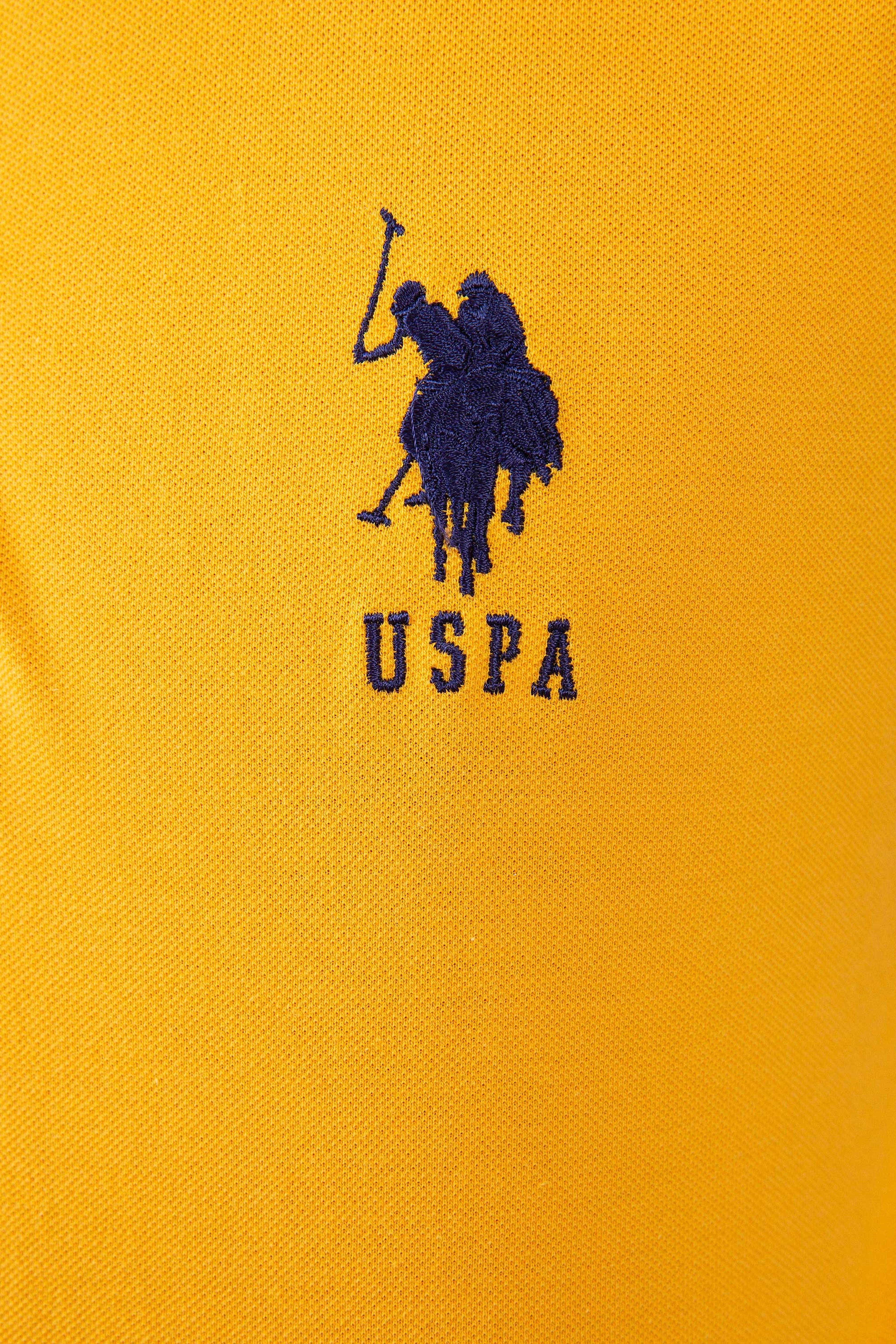 Erkek Koyu Sarı Polo Yaka T-Shirt - Image 5