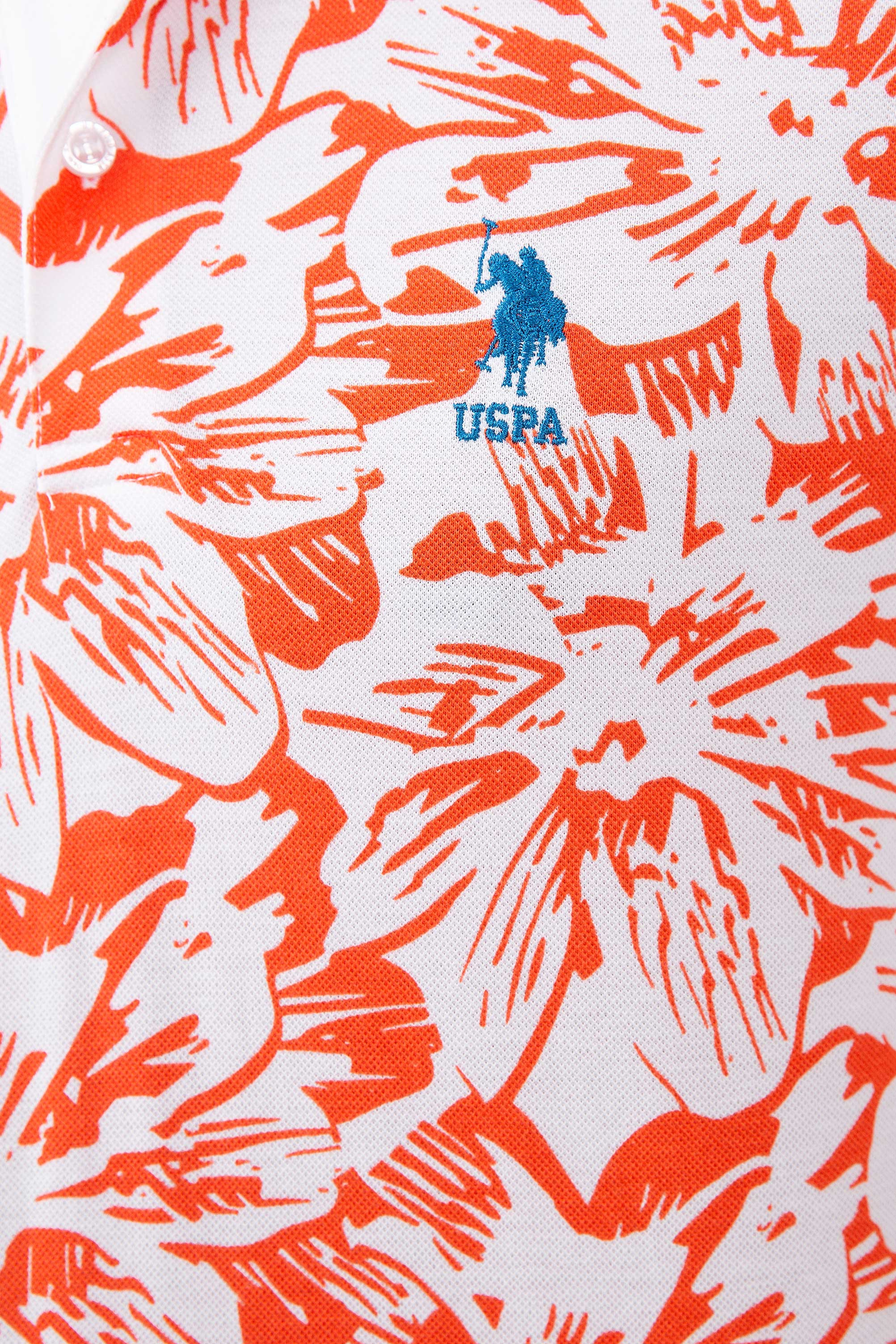 Erkek Nar Çiçeği Polo Yaka T-Shirt - Image 5