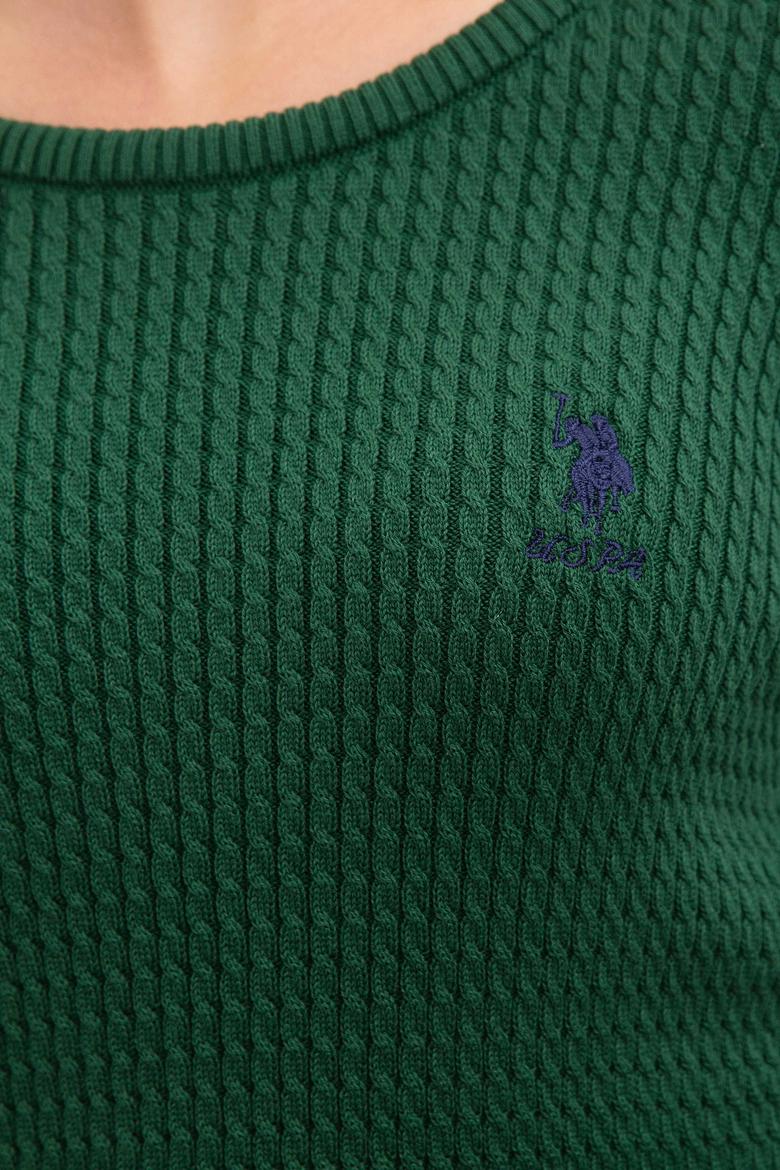 Kadın Yeşil Triko Kazak Basic - 50206419060