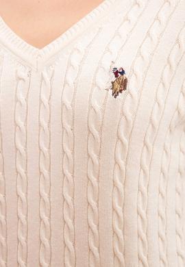 Kadın Beyaz Triko Kazak Basic - 50206451037