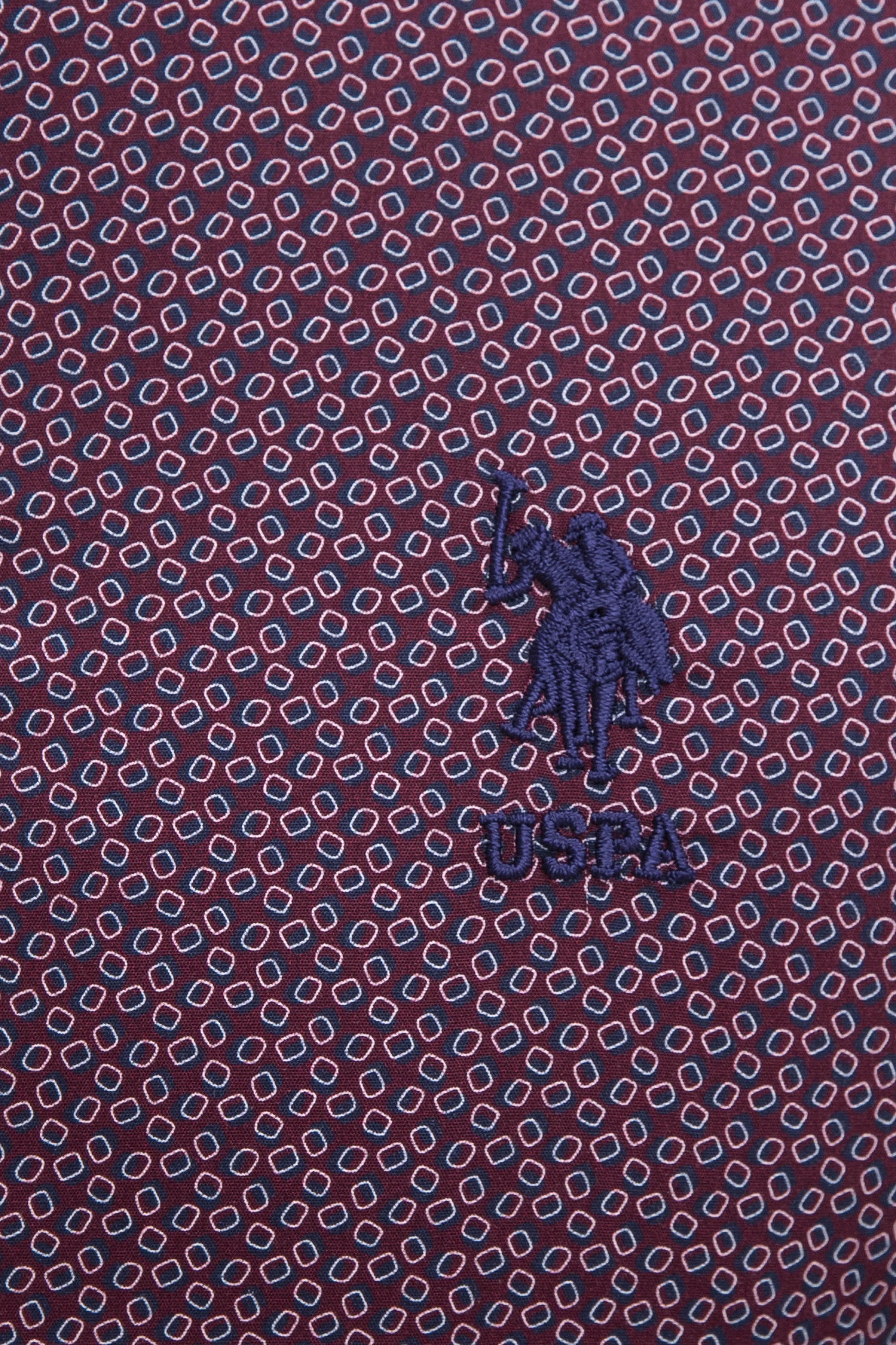 Erkek Bordo Uzun Kollu Gömlek - Image 5