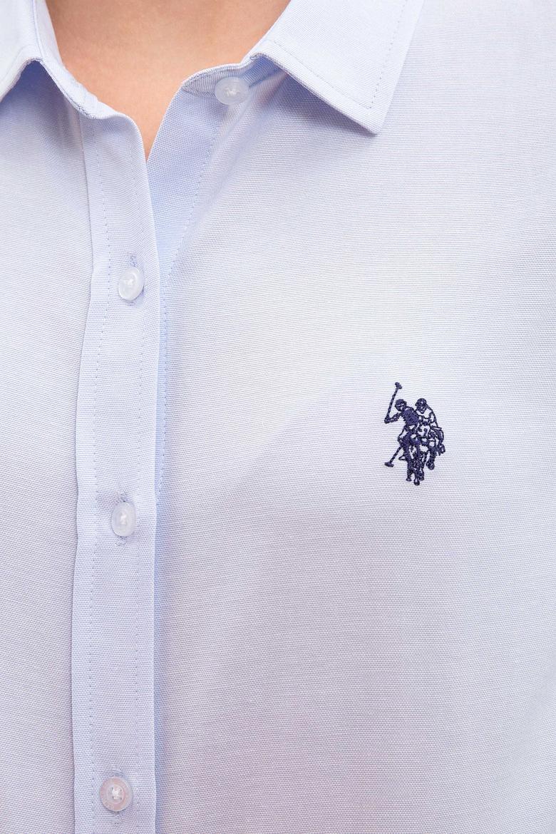 Kadın Mavi Gömlek Uzunkol Basic - 50217689010