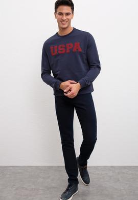 Erkek Lacivert Bisiklet Yaka Sweatshirt Basic - 50207332029