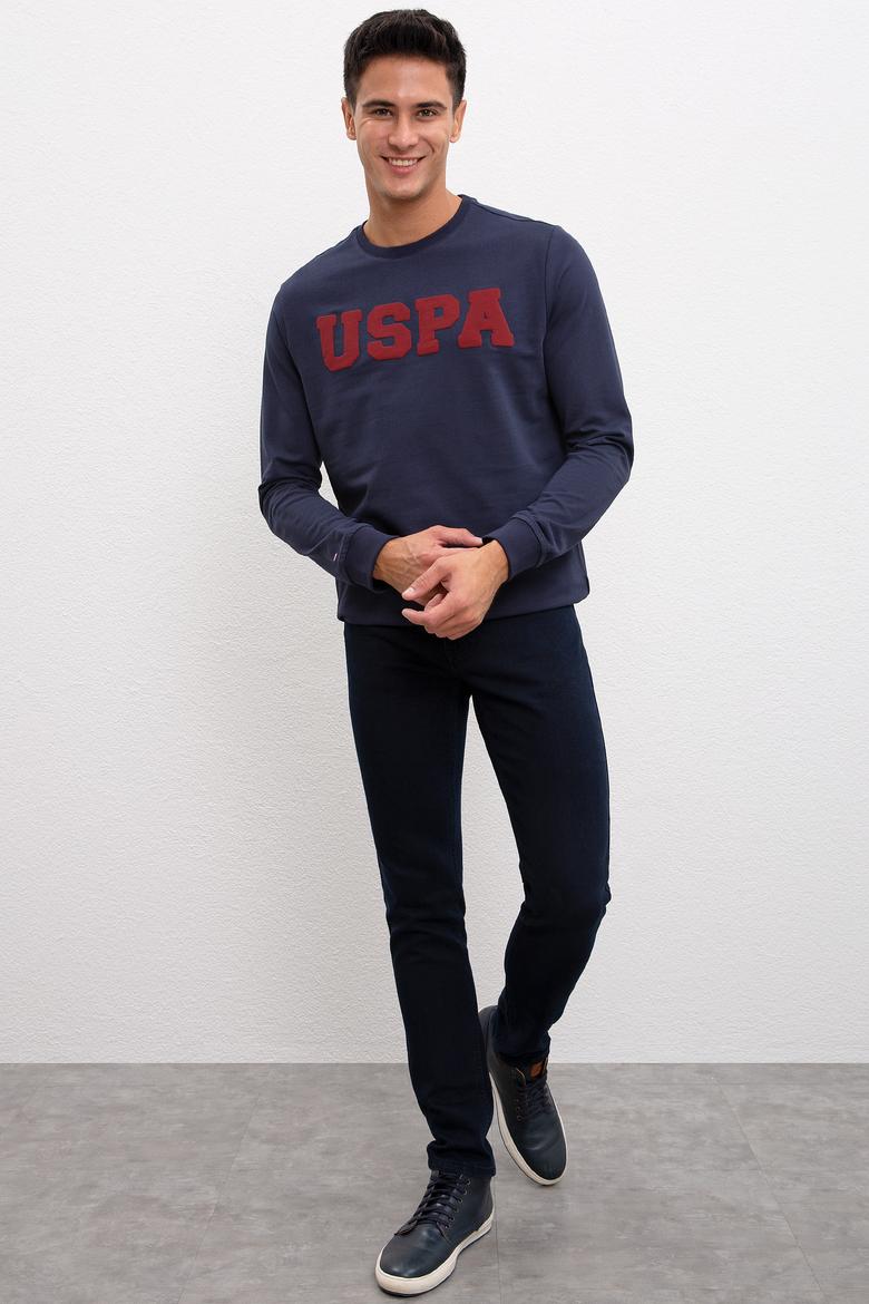 Erkek Lacivert Bisiklet Yaka Sweatshirt Basic - 50207332029