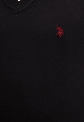 Erkek Siyah V-Yaka Triko Kazak Basic - 50211249032