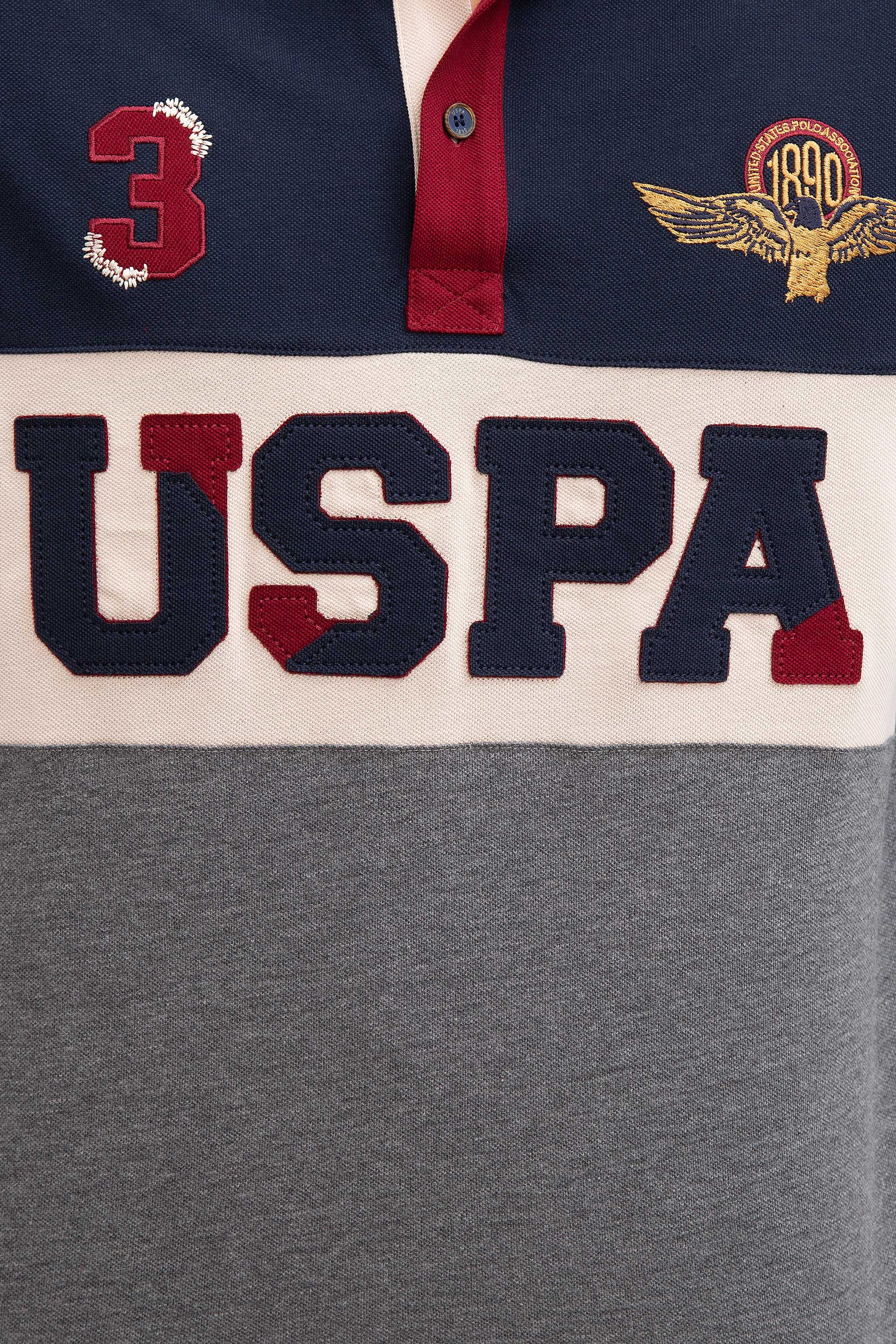 Erkek Lacivert Polo Yaka Sweatshirt - Image 5