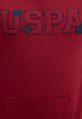 Erkek Bordo Kapüşonlu Sweatshirt Basic - 50207318060