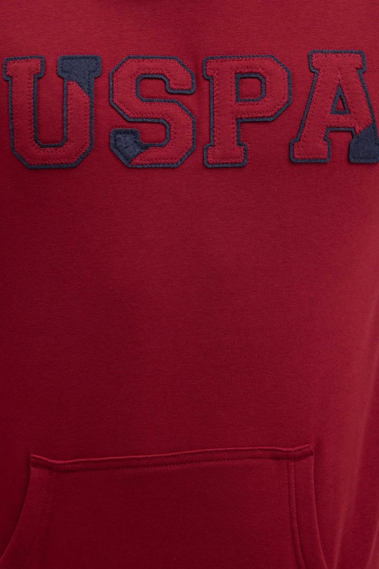 Erkek Bordo Kapüşonlu Sweatshirt Basic - 50207318060