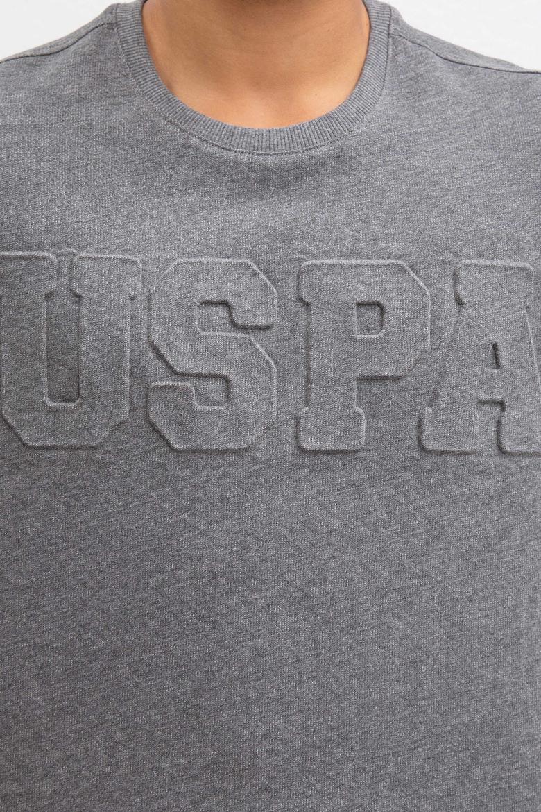 Erkek Antrasit Melanj Basic Sweatshirt - 50207326059