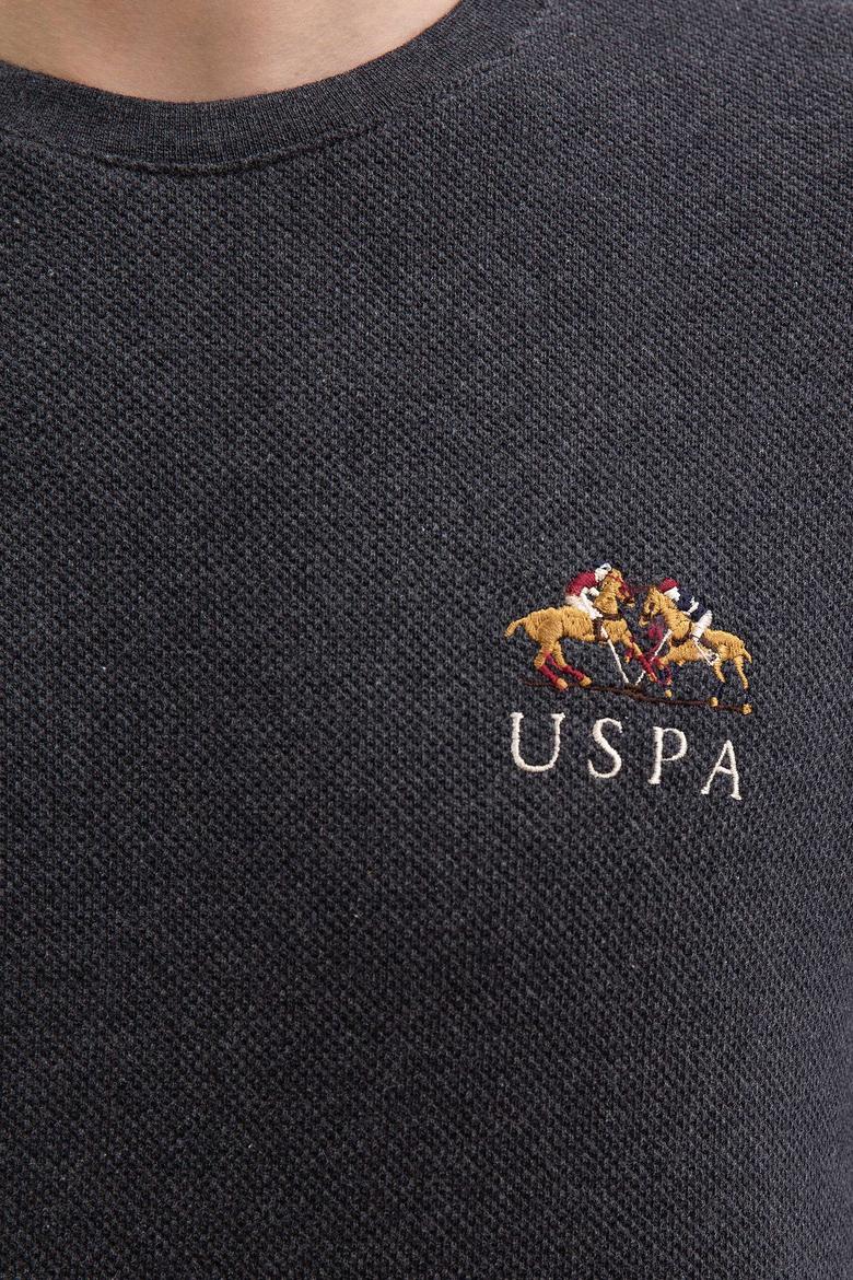 Erkek Antrasit Bisiklet Yaka Sweatshirt - 50207611018