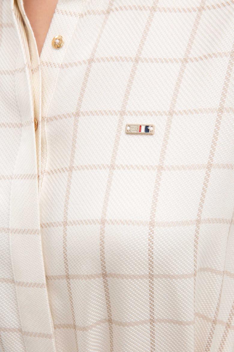 Kadın Beyaz Dokuma Elbise - 50207468012