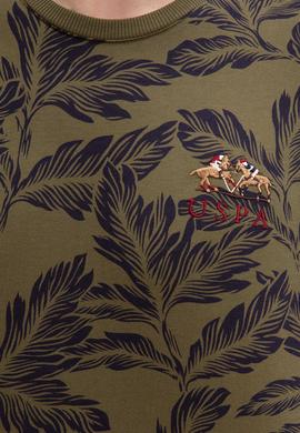 Erkek Koyu Haki Bisiklet Yaka Sweatshirt - 50207604011