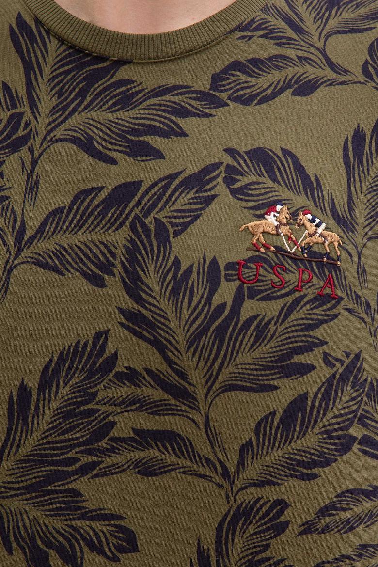 Erkek Koyu Haki Bisiklet Yaka Sweatshirt - 50207604011