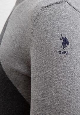 Erkek Gri Melanj Bisiklet Yaka Triko Kazak - 50207700010