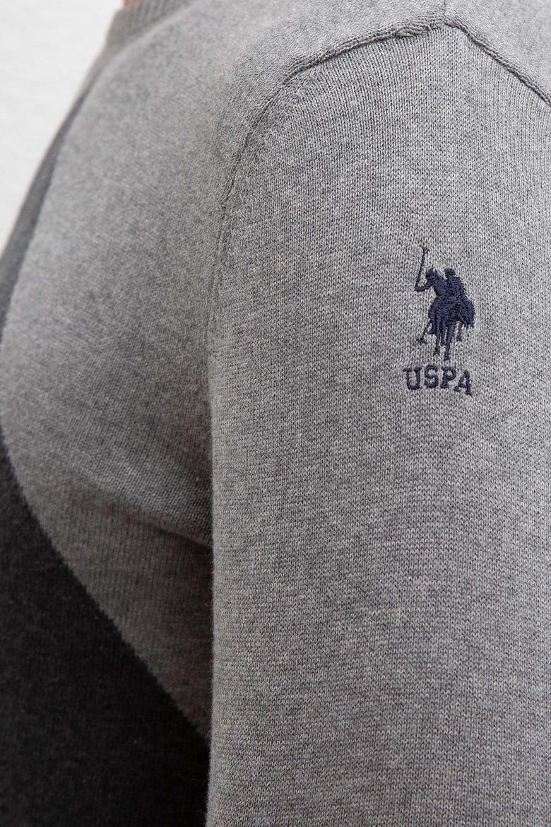 Erkek Gri Melanj Bisiklet Yaka Triko Kazak - 50207700010