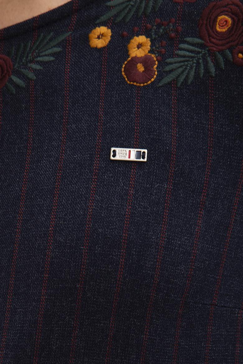 Kadın Lacivert Dokuma Elbise - 50213146007