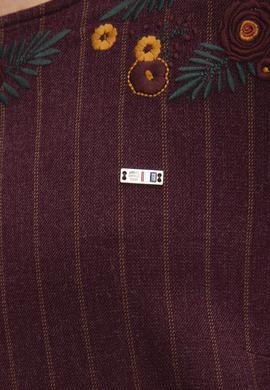 Kadın Koyu Bordo Dokuma Elbise - 50213146015