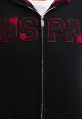 Erkek Siyah Kapüşonlu Fermuarlı Sweatshirt - 50207307013