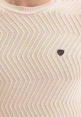 Erkek Ecru Bisiklet Yaka Triko Kazak - 50207633074