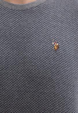 Erkek Gri Bisiklet Yaka Sweatshirt - 50207500028