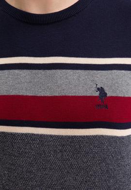 Erkek Lacivert Bisiklet Yaka Triko Kazak - 50207653001