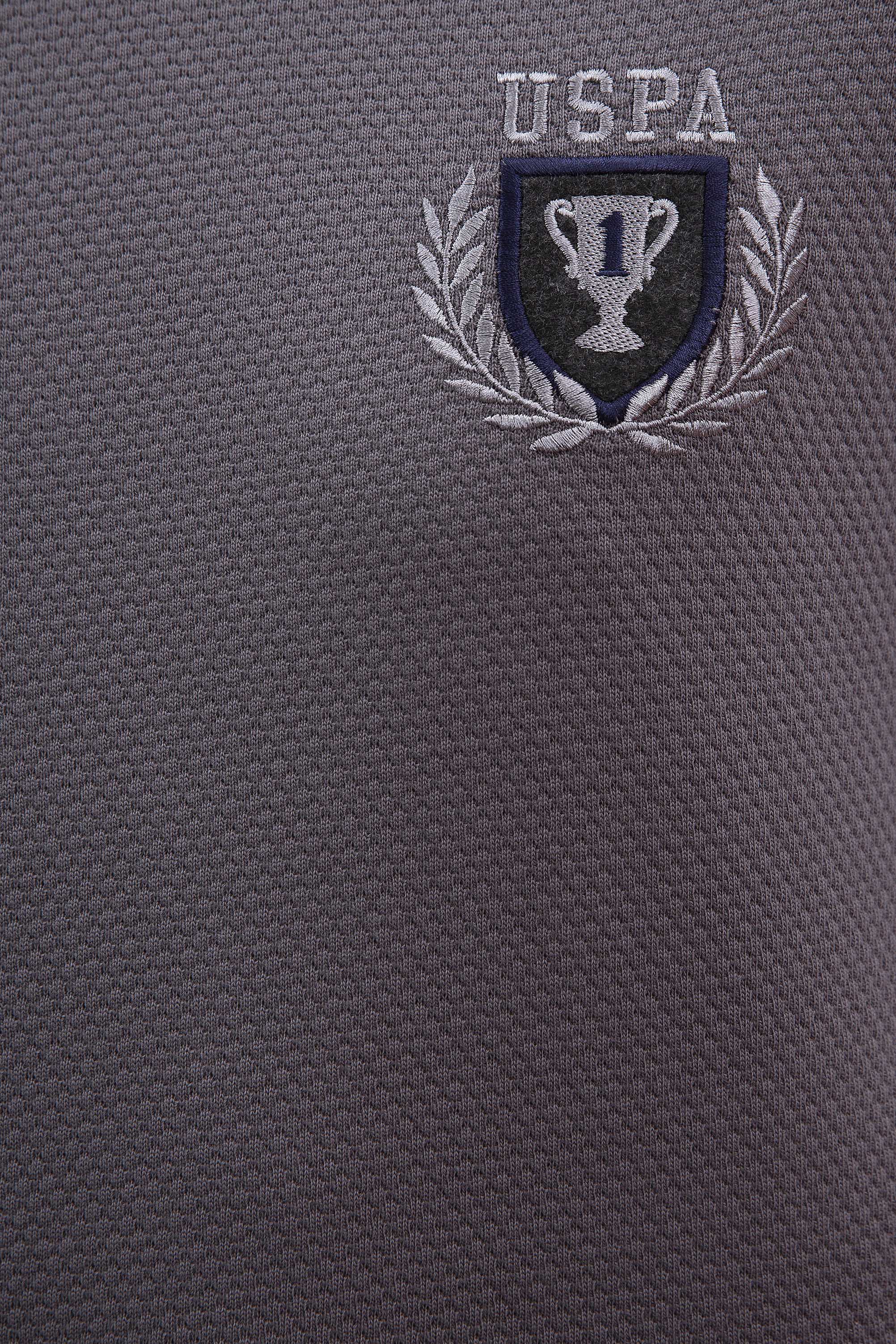 Erkek Antrasit Bisiklet Yaka Sweatshirt