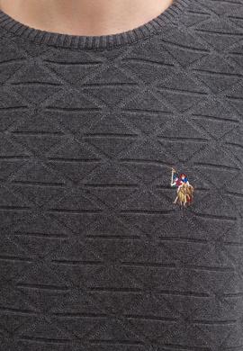 Erkek Antrasit Melanj Bisiklet Yaka Triko Kazak - 50207676010