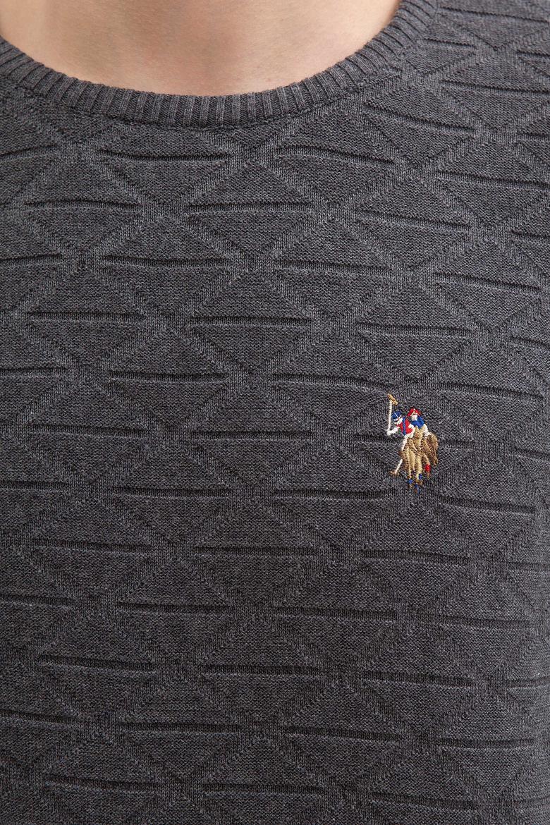 Erkek Antrasit Melanj Bisiklet Yaka Triko Kazak - 50207676010