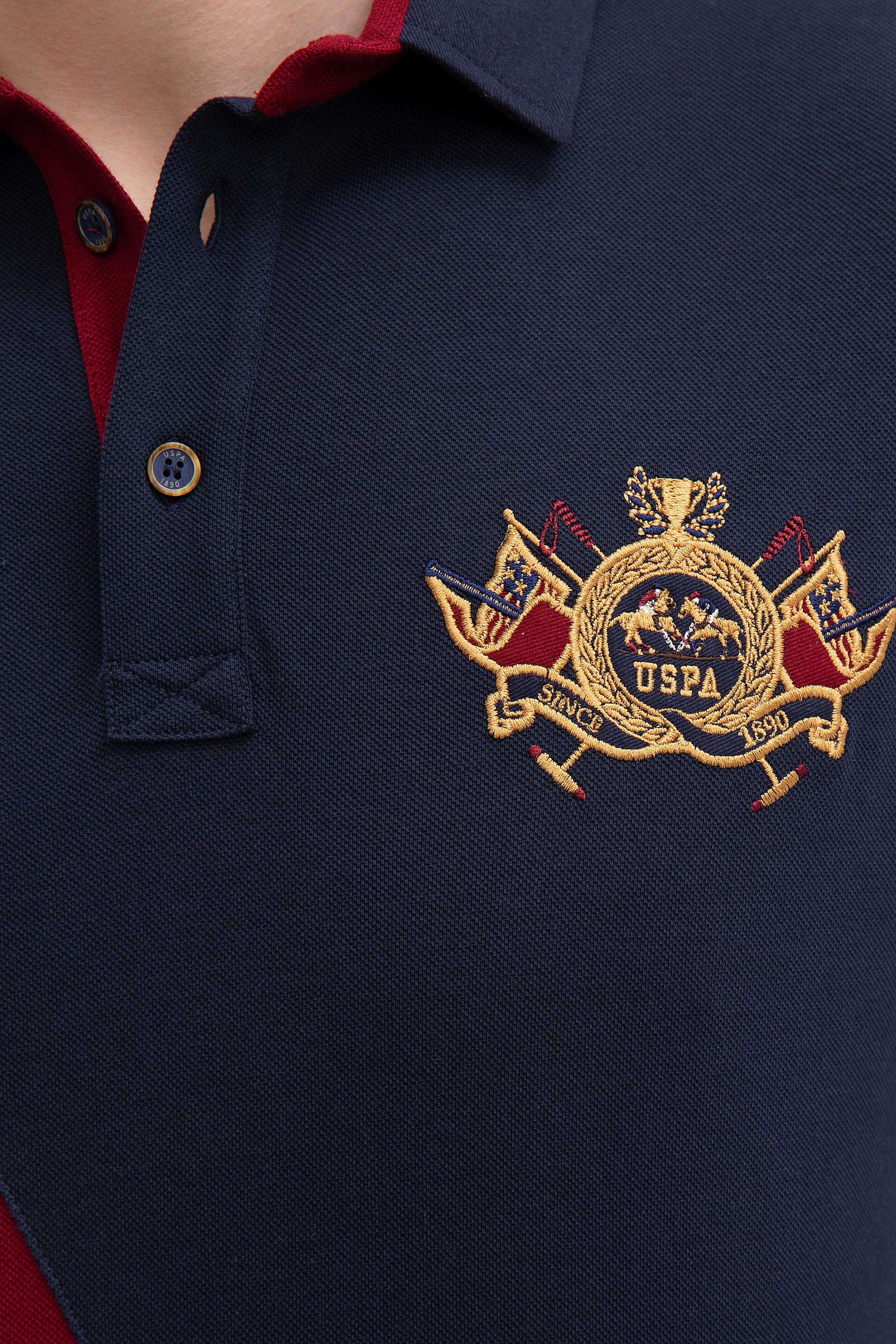 Erkek Bordo Polo Yaka Sweatshirt