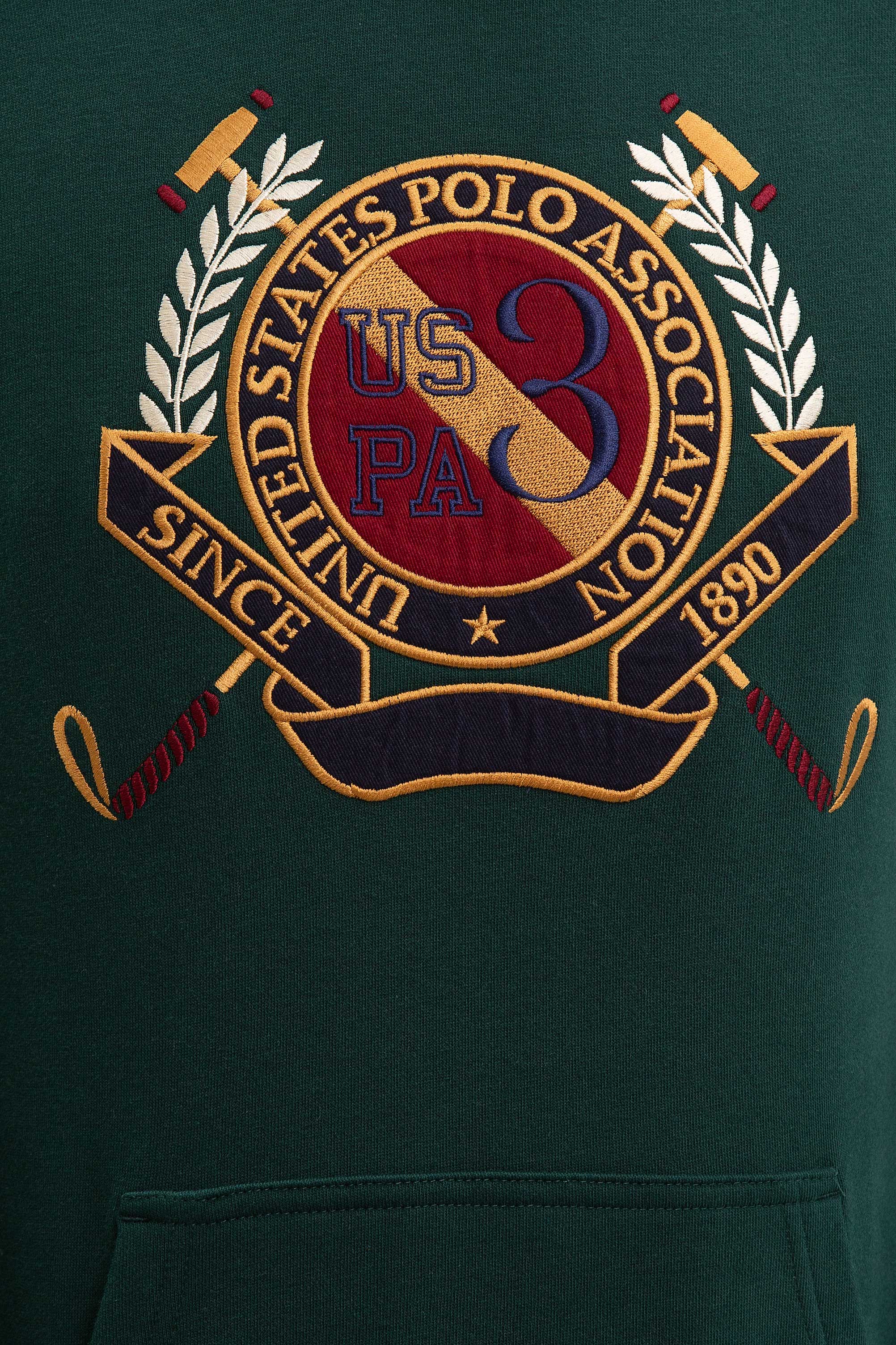 Erkek Koyu Yeşil Kapüşonlu Sweatshirt - Image 5