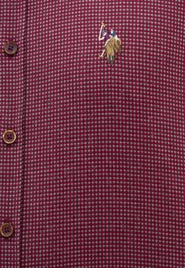 Erkek Bordo Uzun Kollu Gömlek - 50207834003