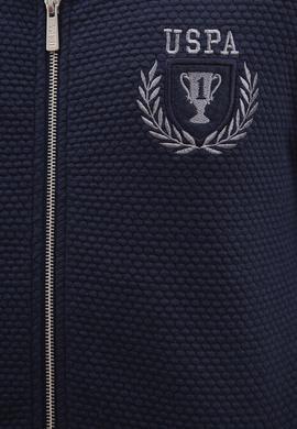 Erkek Lacivert Kapüşonlu Fermuarlı Sweatshirt - 50207890011