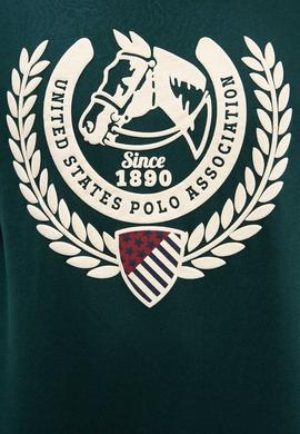 Erkek Koyu Yeşil Bisiklet Yaka Sweatshirt - 50216295015