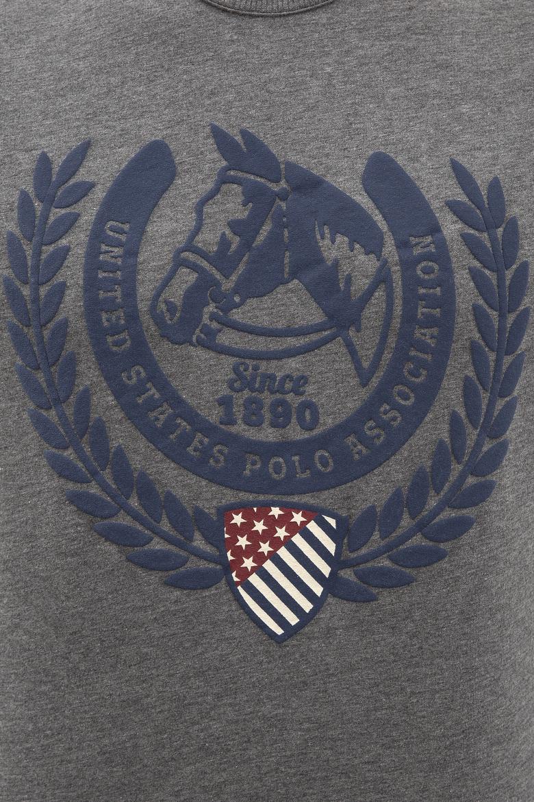 Erkek Antrasit Melanj Bisiklet Yaka Sweatshirt - 50216295002