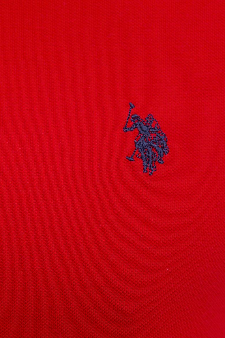 Erkek Kırmızı Basic Polo Yaka Tişört - 50217612140