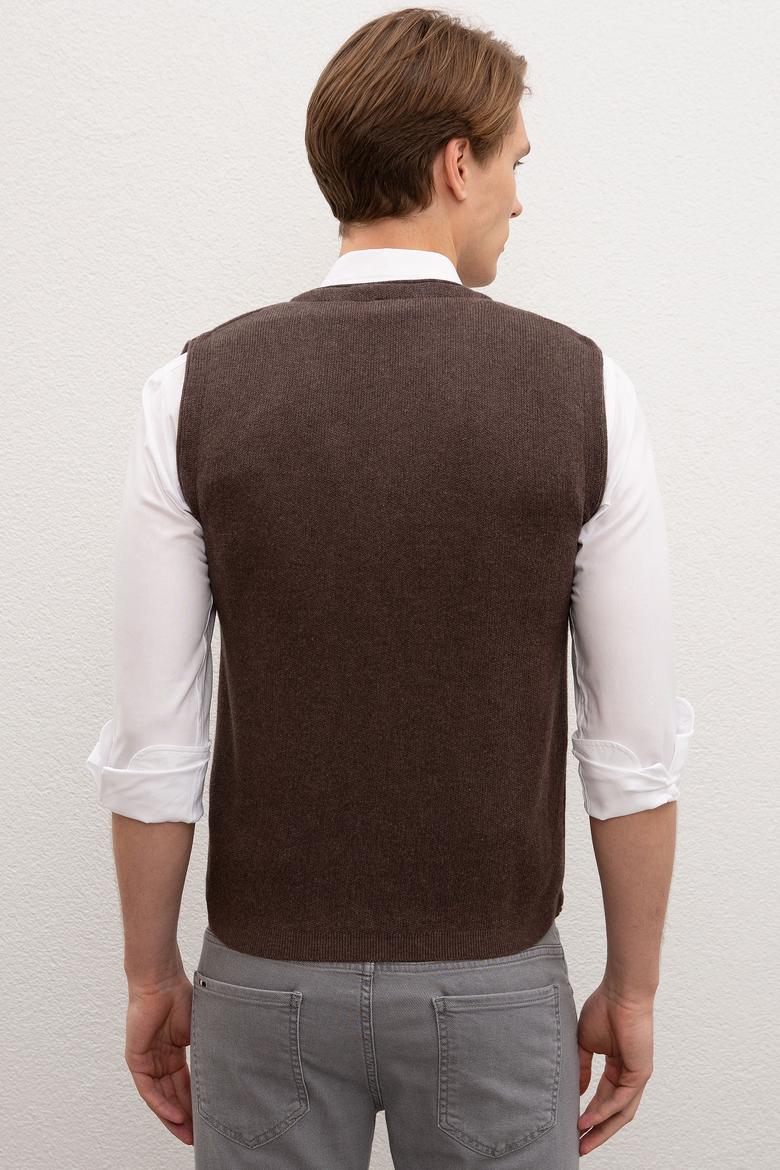 Erkek Kahverengi  Triko Hırka - 50211382002