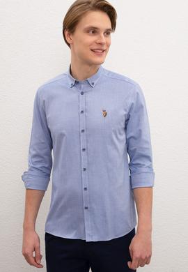 Erkek Mavi Gömlek Uzunkol Basic - 50205811080