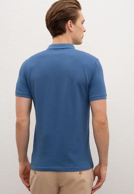 Erkek Açık Lacivert Basic Polo Yaka Tişört - 50217612272